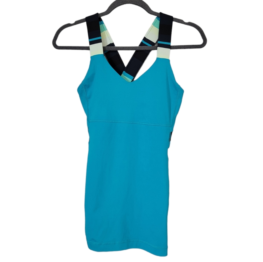 Lululemon built-in bra athletic cross strap tank top